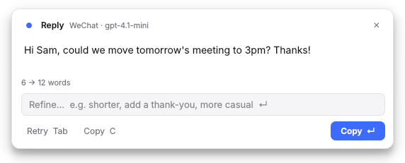 Smart reply